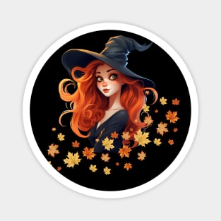 Fall Witch Magnet